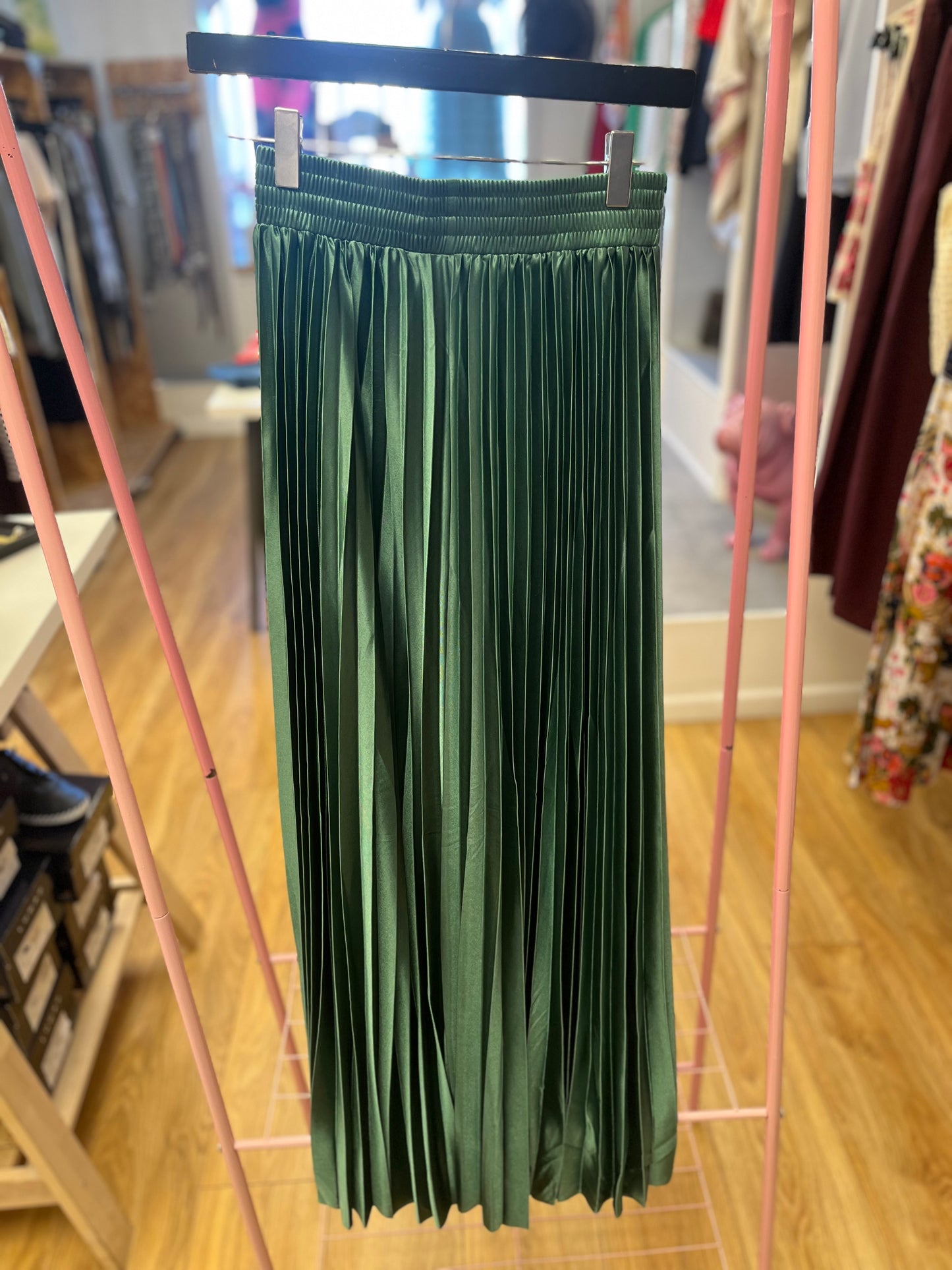 Satin Pleated Maxi Skirt - 3 Colours