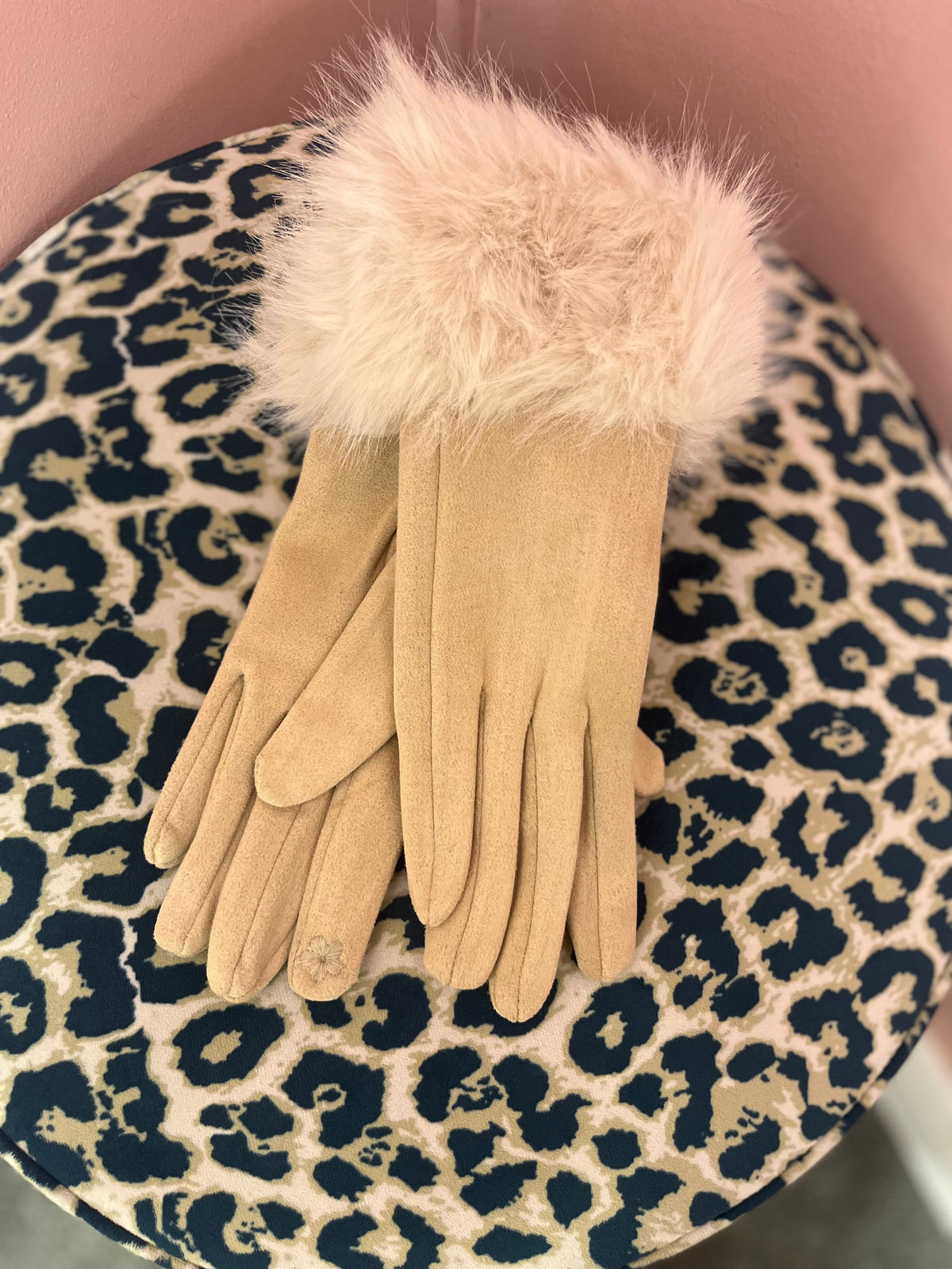 Gloves with Faux Fur trim - 3 Colours