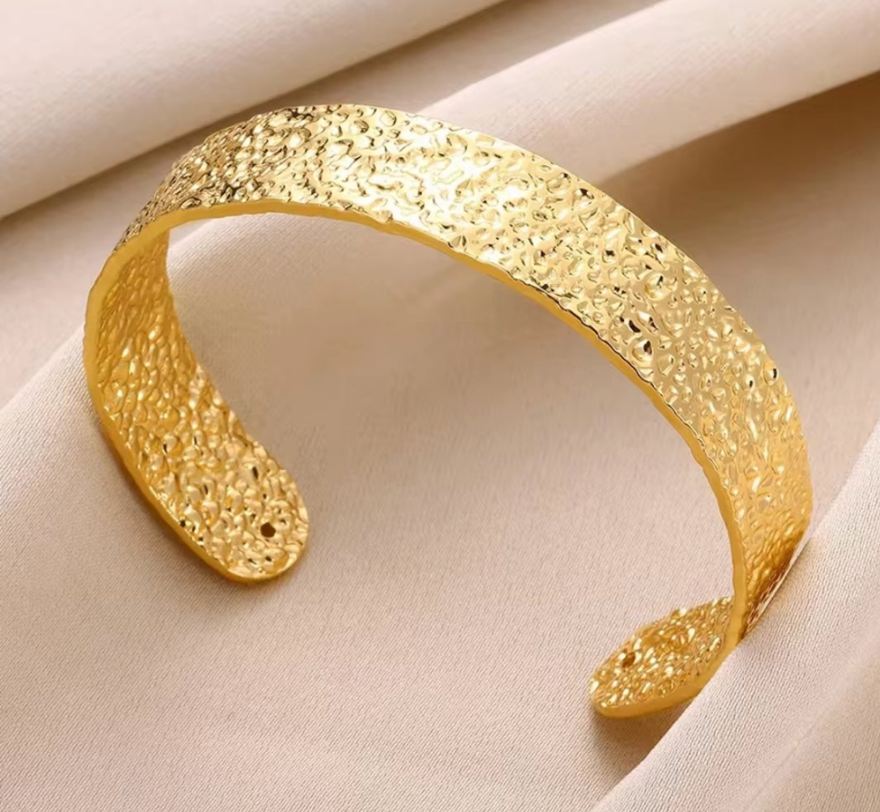 MG Foil Cuff Bracelet - Gold or Silver