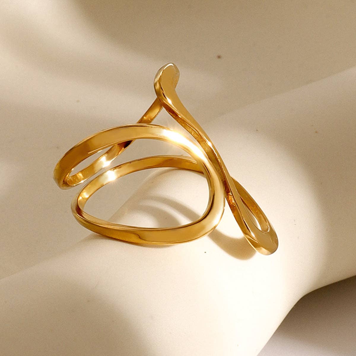 MG Abstract Ring - Gold or Silver