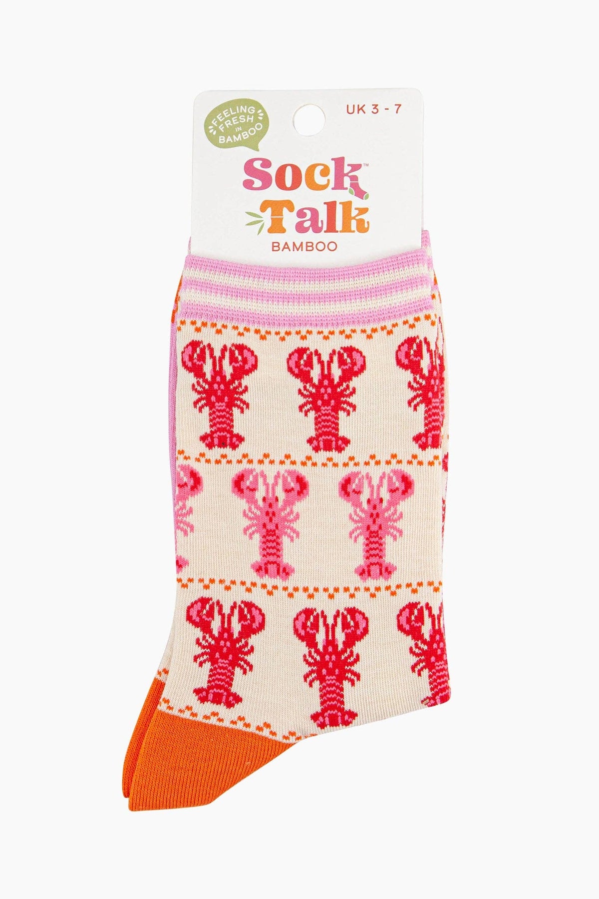 Bamboo Socks - Lobster Stripes