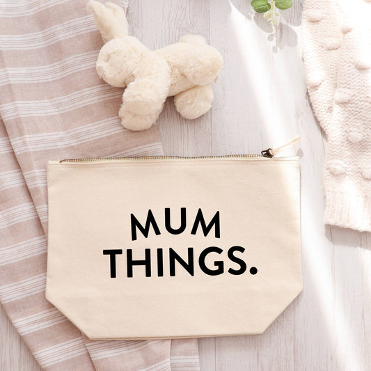 Mum things zipped make up bag