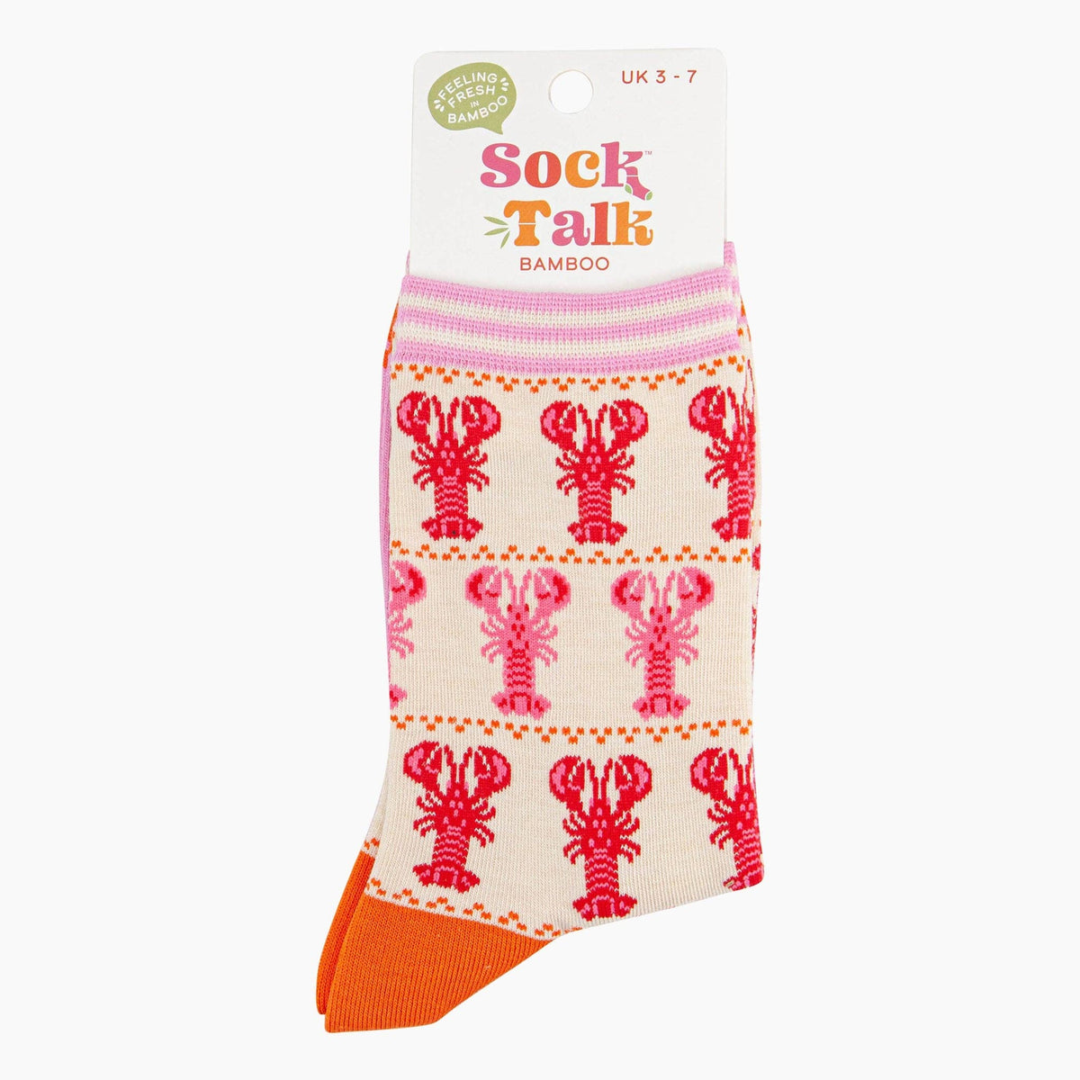 Bamboo Socks - Lobster Stripes