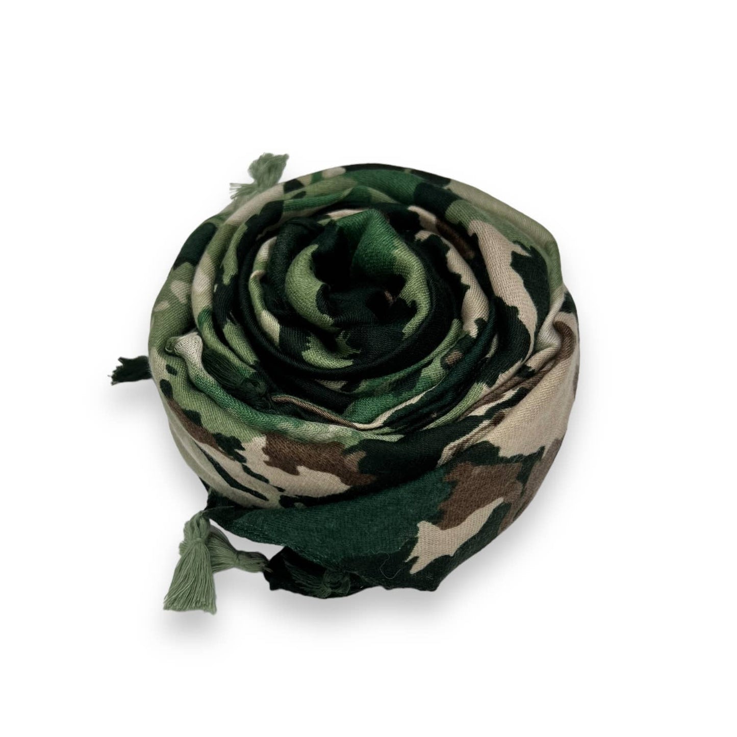 Lightweight Scarf - Green Pixel Flower