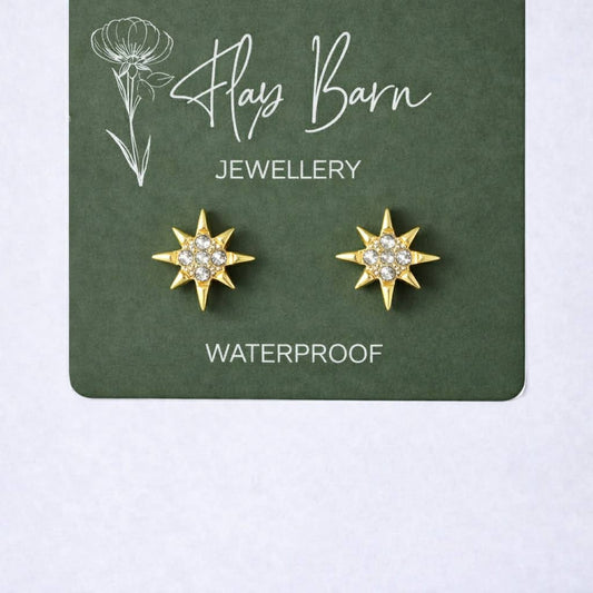 Starburst Studs - Gold or Silver