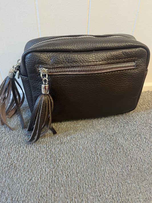 Isla Soft Leather Handbag - Brown