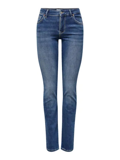 Alicia Straight Leg Jean - Mid Blue