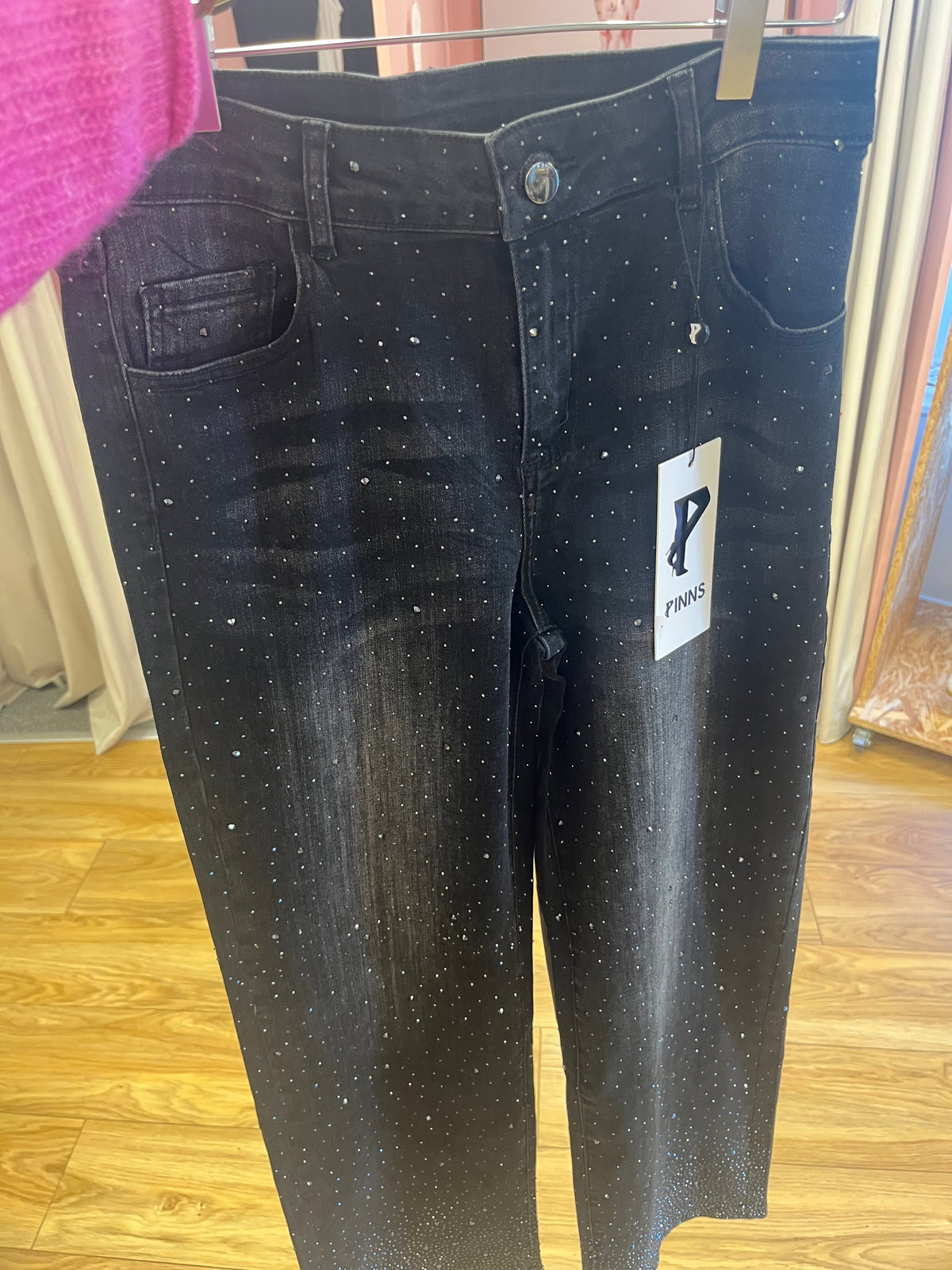 Pinns Sparkle Stretch Jean - Black