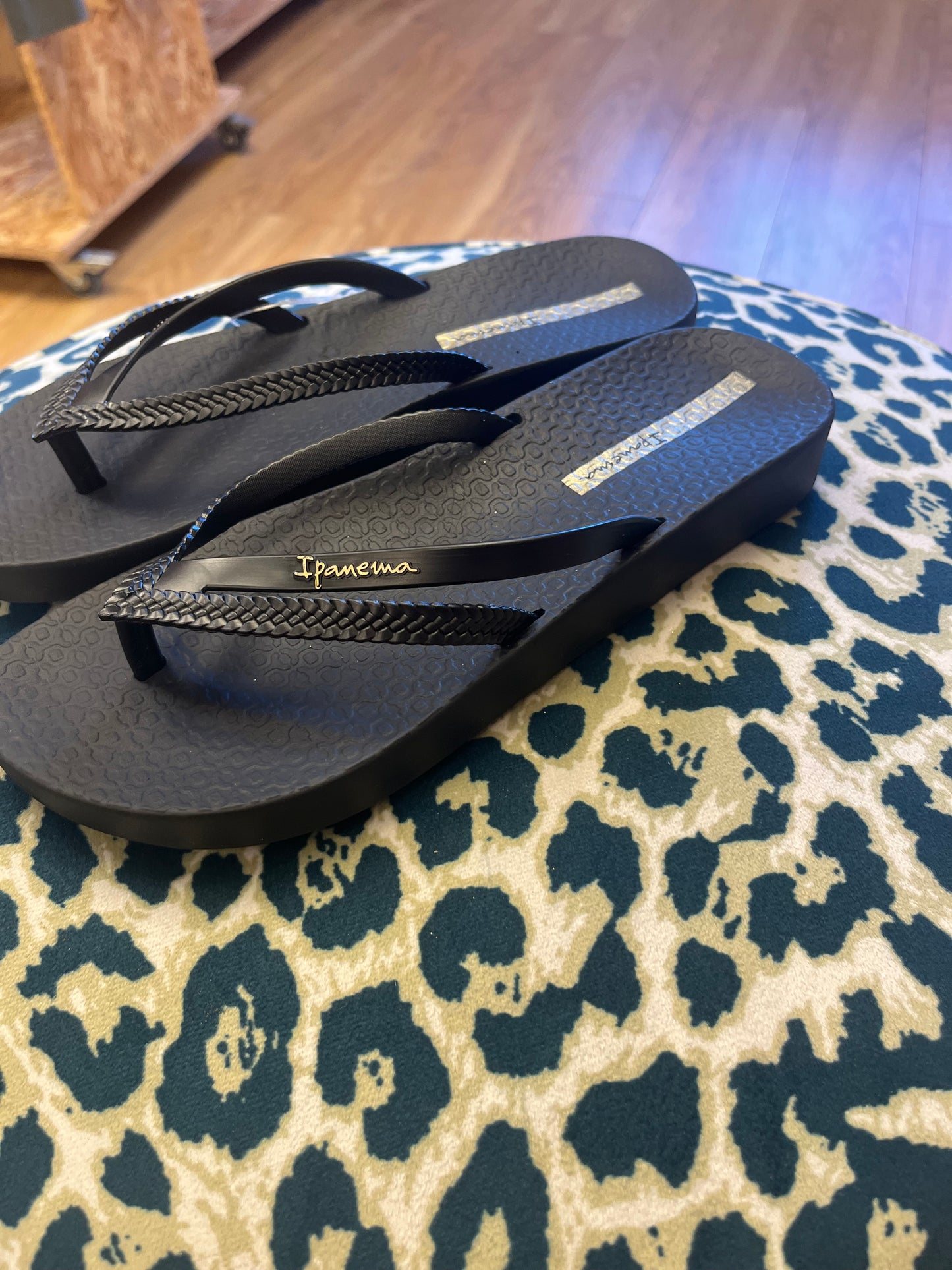Ipanema Double Strap Wedge Flip Flop - Black
