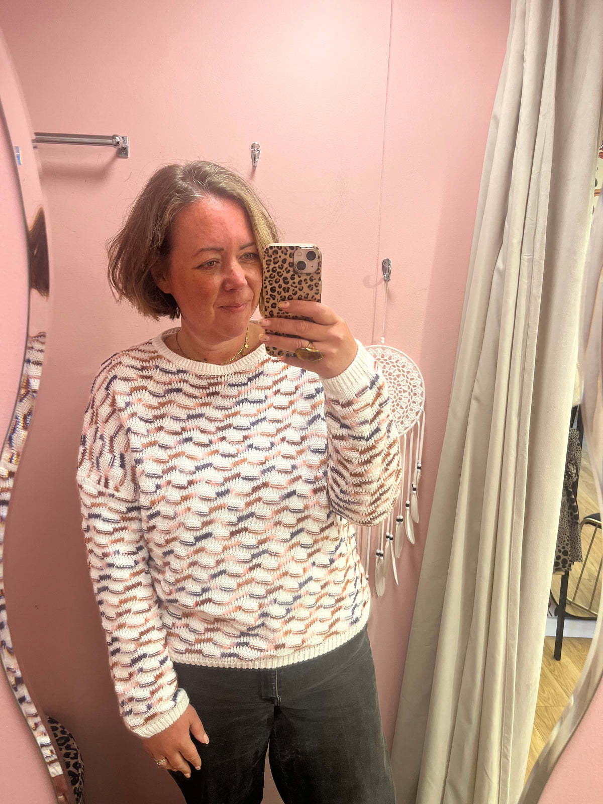 Wavy Texture  Knit Jumper