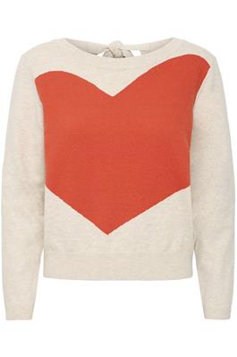 ICHI Brielle Heart Jumper