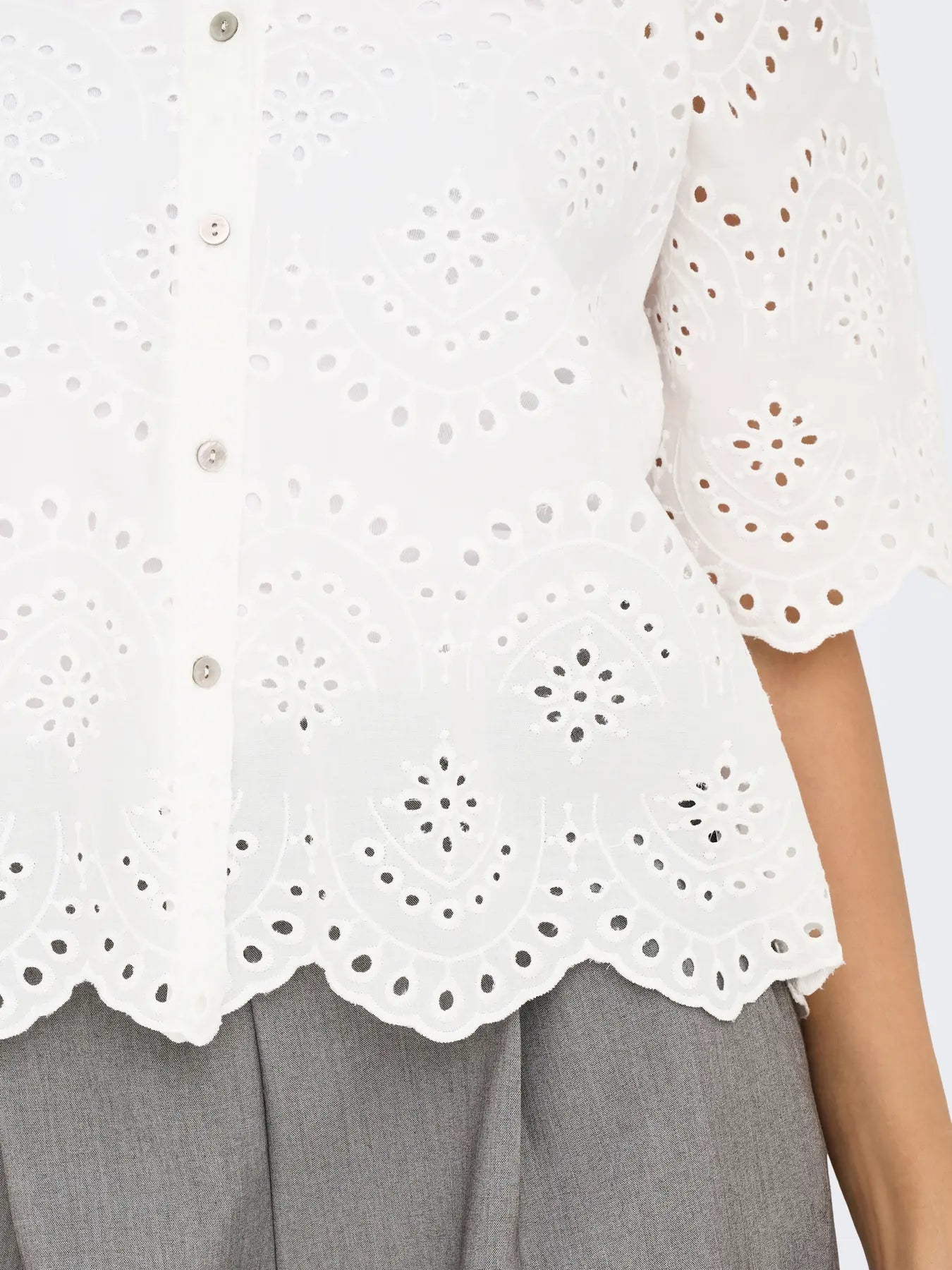 Broderie Anglaise Blouse - White