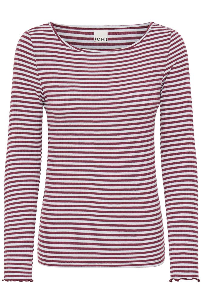 Long Sleeve Stripe Tee - Rhododendron