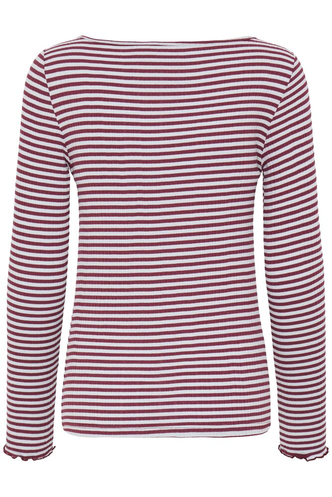 Long Sleeve Stripe Tee - Rhododendron