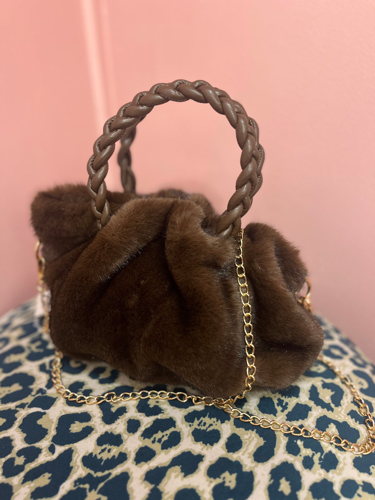 Small Faux Fur Handbag - 2 Colours