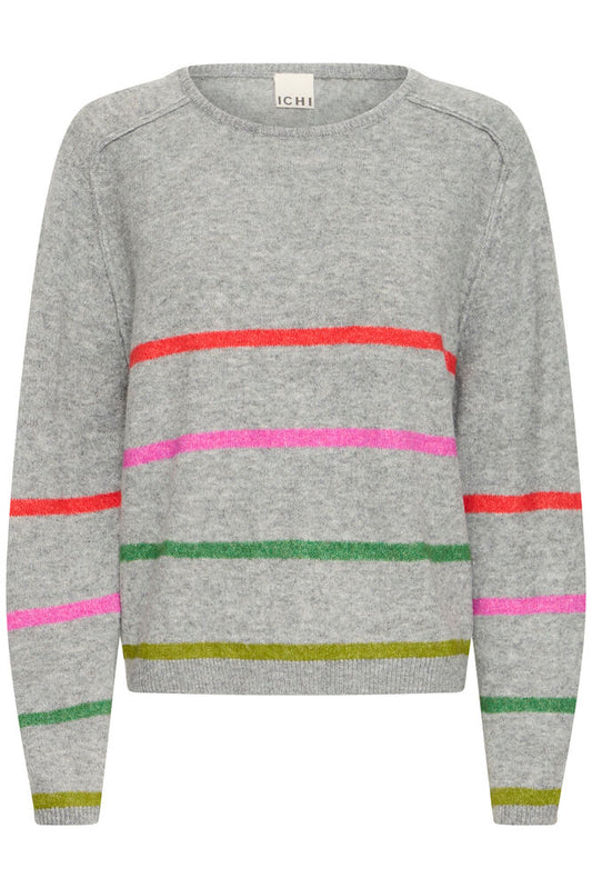 Daisy Jumper - Grey with Multi Stripe