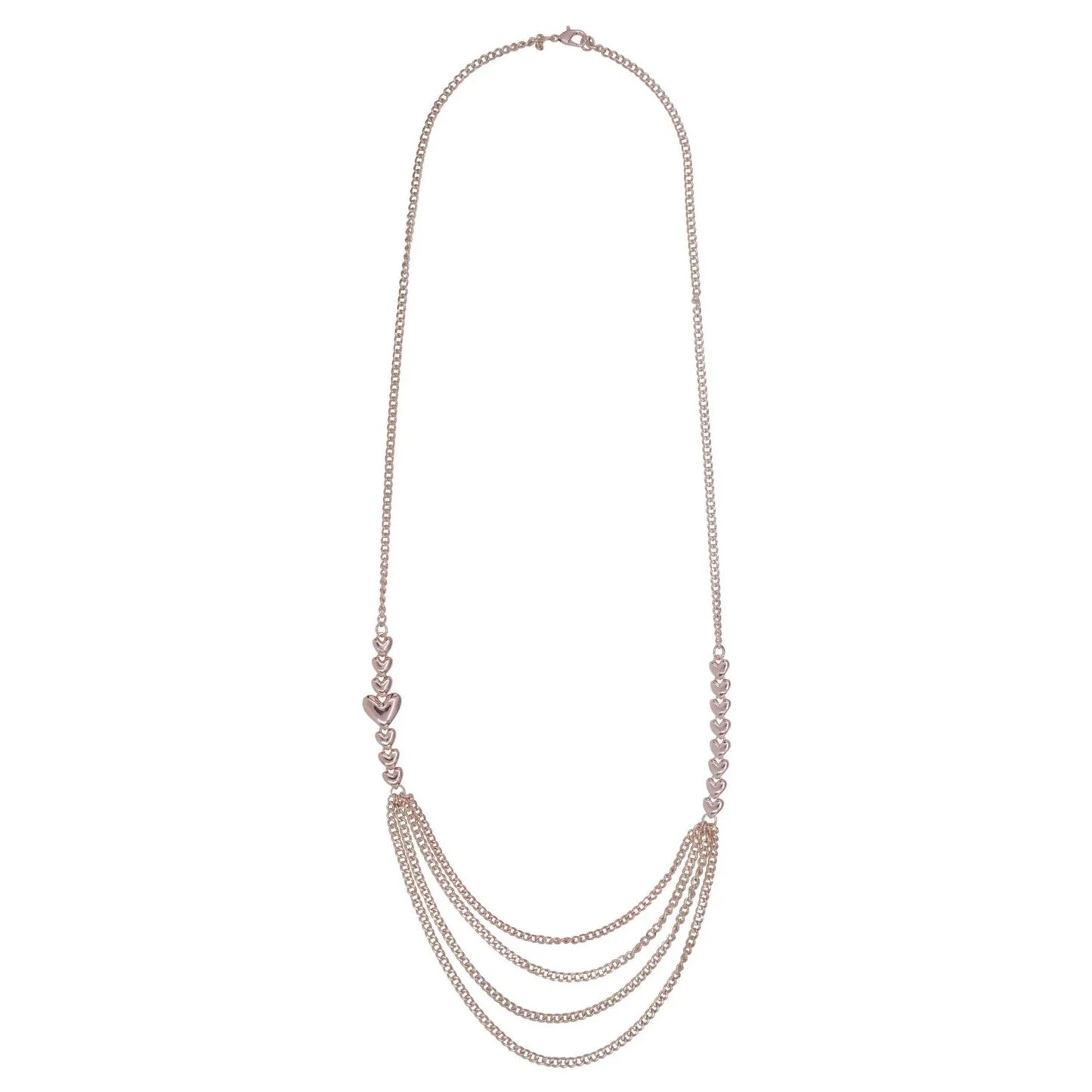 Eternal Heart Multi Row Contemporary Long Necklace DN1440S