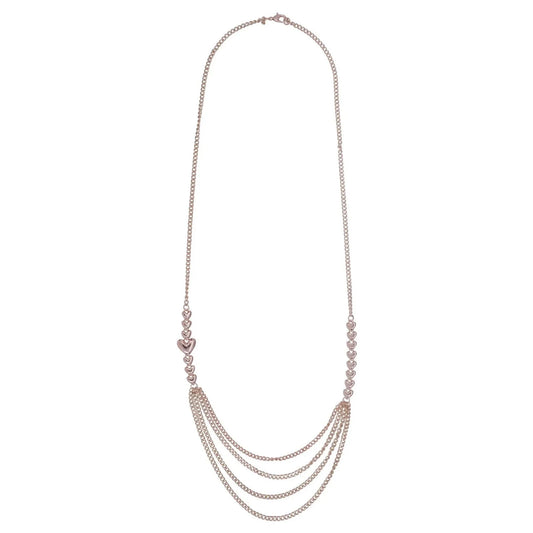 Eternal Heart Multi Row Contemporary Long Necklace DN1440S