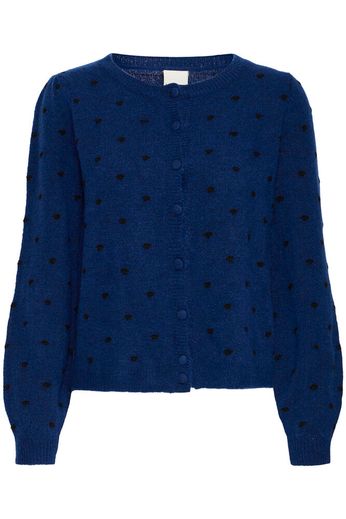 Destiny Cardigan - Navy Peony with Polka Dots