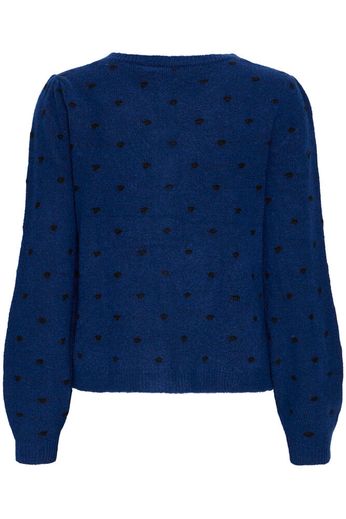 Destiny Cardigan - Navy Peony with Polka Dots
