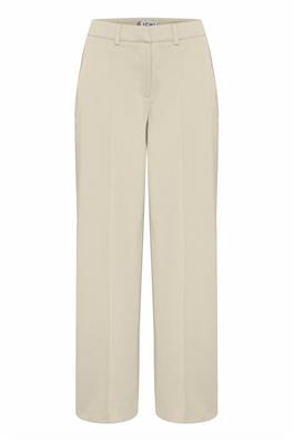 Kate Wide Leg Full Length Trouser - Doeskin