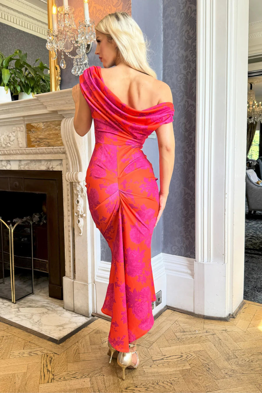ATOM  Mercury Dress - Fuchsia & Orange