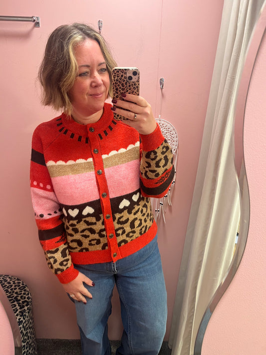 Livoni Multi Print Cardigan