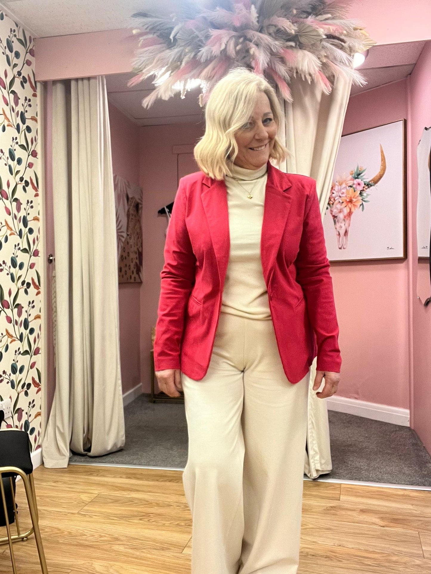 Kate Denim Blazer - Rose