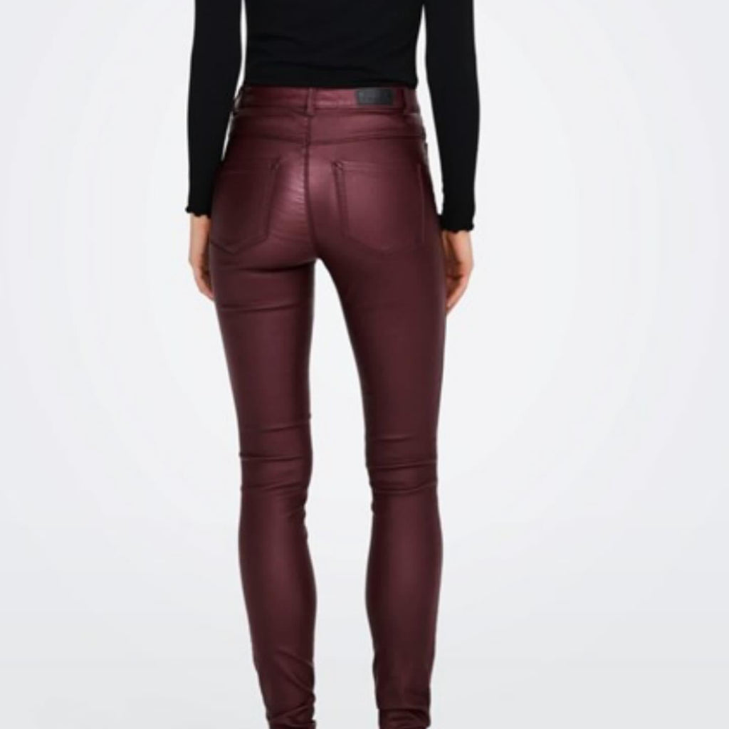 Maroon high best sale waisted jeans