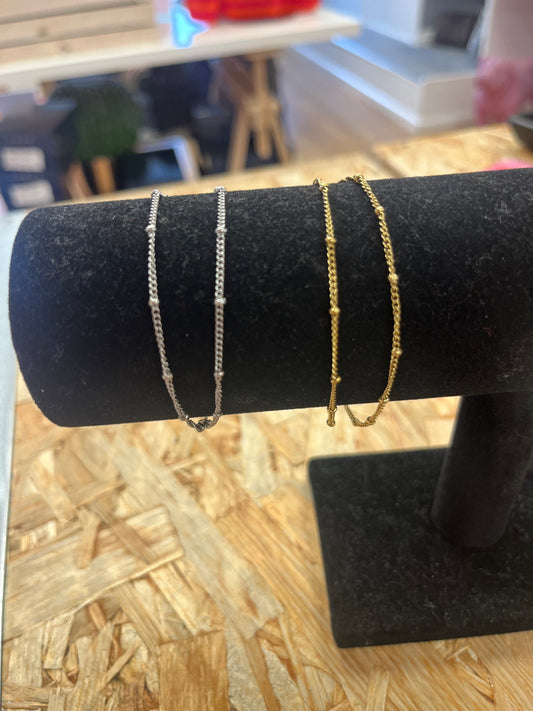 MG Two Strand Bracelet - Gold or Silver