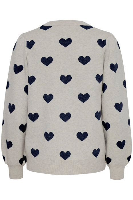 Navy Heart Knit