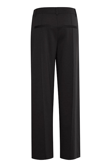 Kate Wide Leg Full Length Trouser - Black