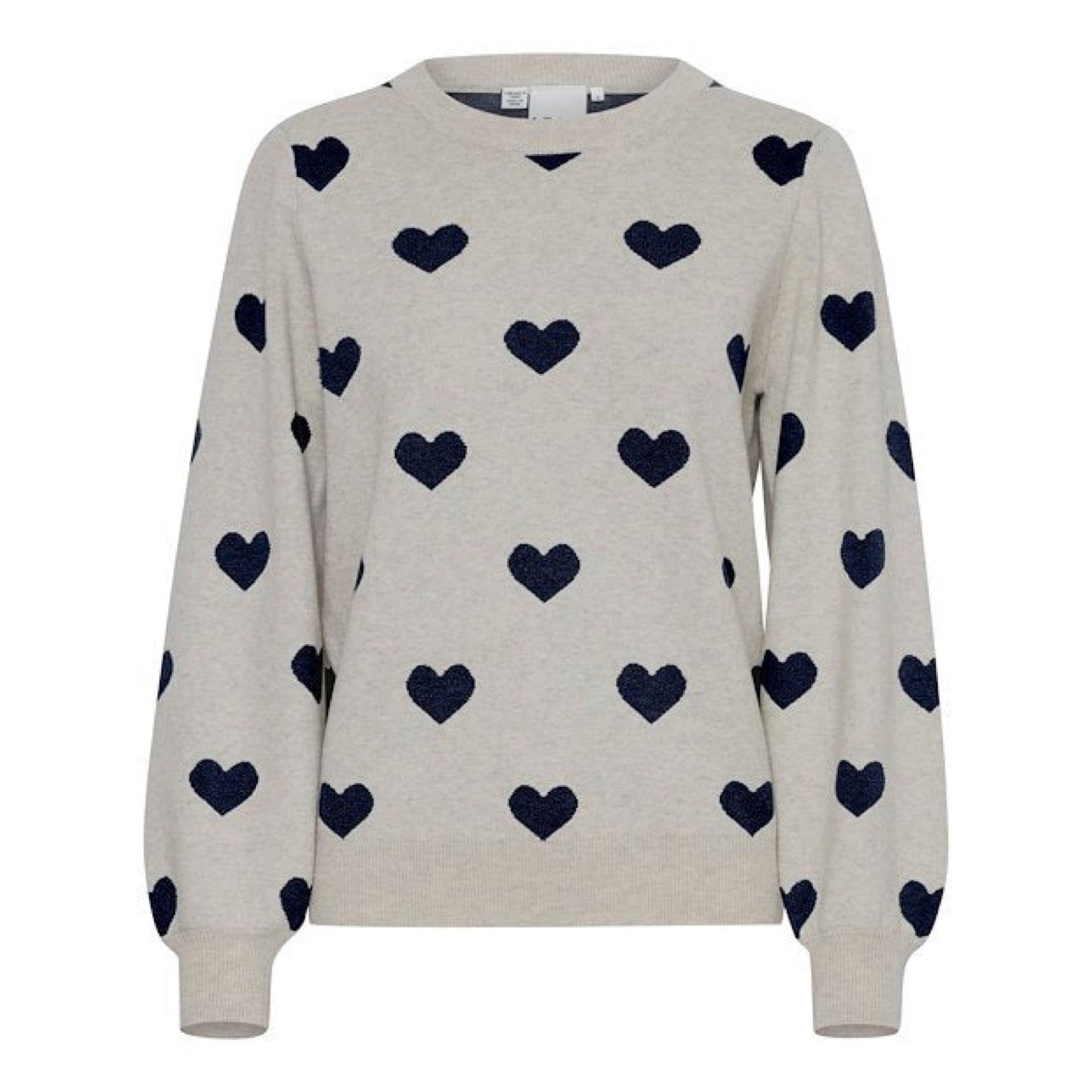 Navy Heart Knit