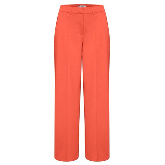 Kate Wide Leg Full Length Trouser - Coral