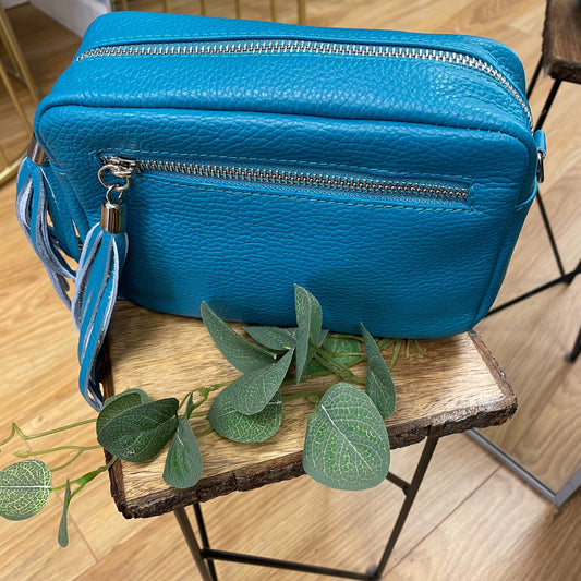 Isla Soft Leather Handbag - Light Teal