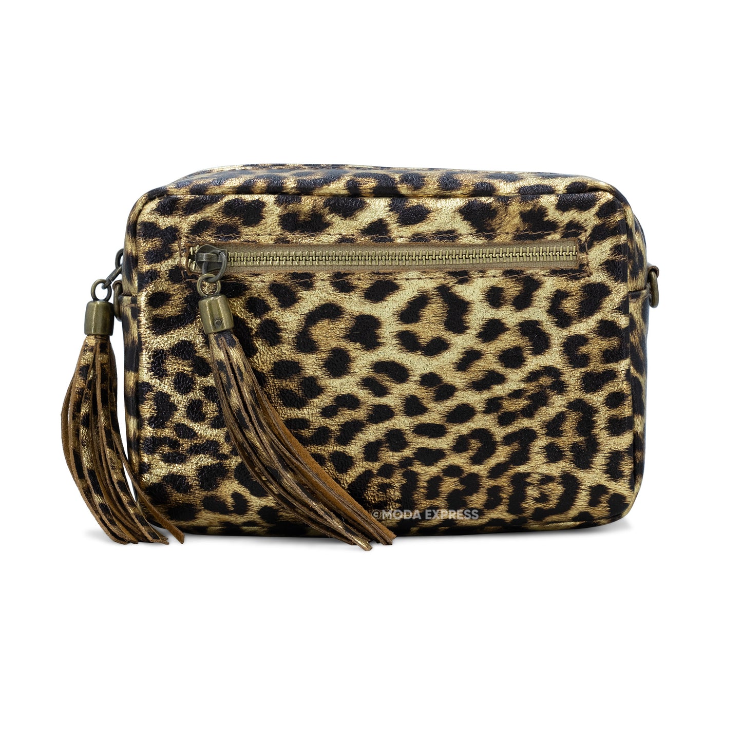 Isla Soft Leather Handbag - Leopard Print