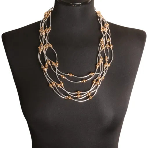 Beaded Layered Necklace - Multi