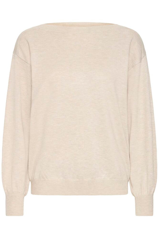 Lightweight Boatneck Jumper - Oatmeal