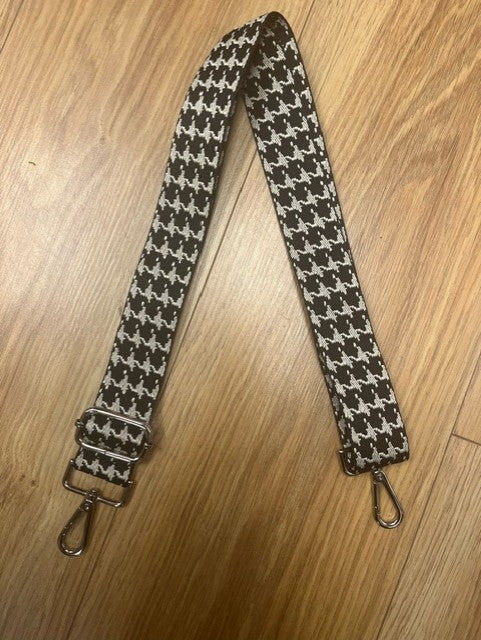 Handbag Strap - Black Lattice