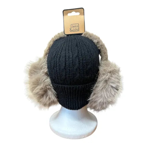 Fluffy Ear Muffs - Mink