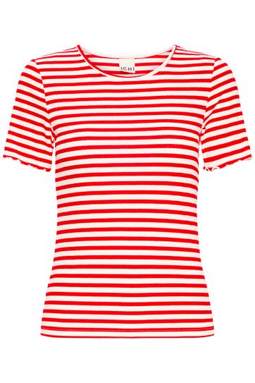 Cilla Tee - Cream / Red Stripe