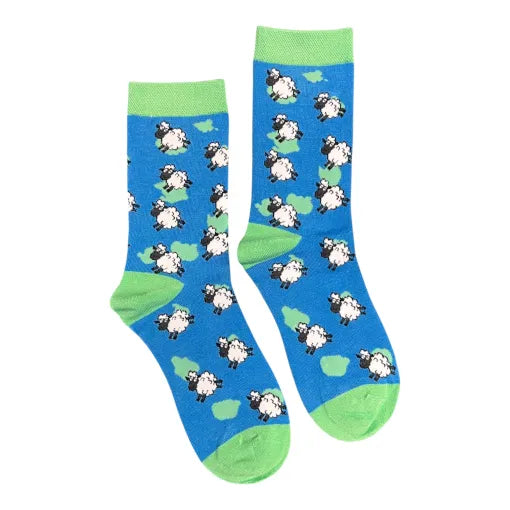 Bamboo Sock - Blue Sheep