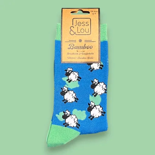 Bamboo Sock - Blue Sheep