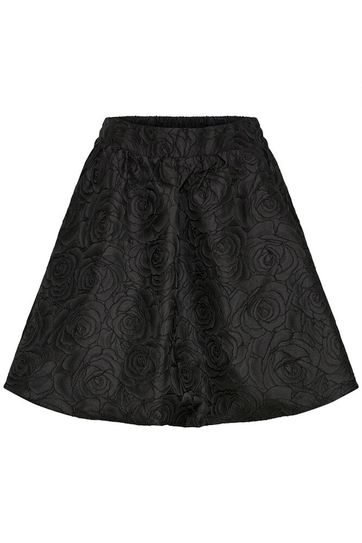 Puffball Skirt - Black Embroidered