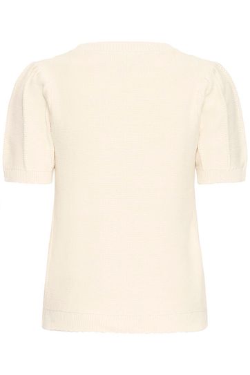 Stitch Detail Knit Top - Cream