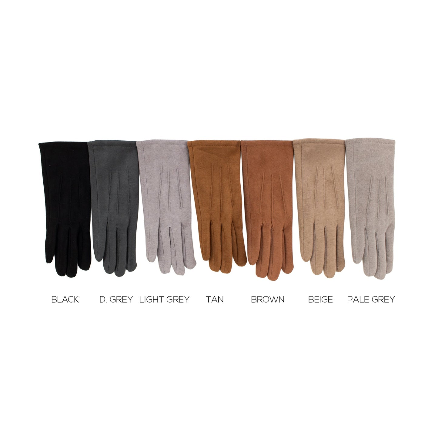 Soft Faux Suede Gloves - 11 Colours