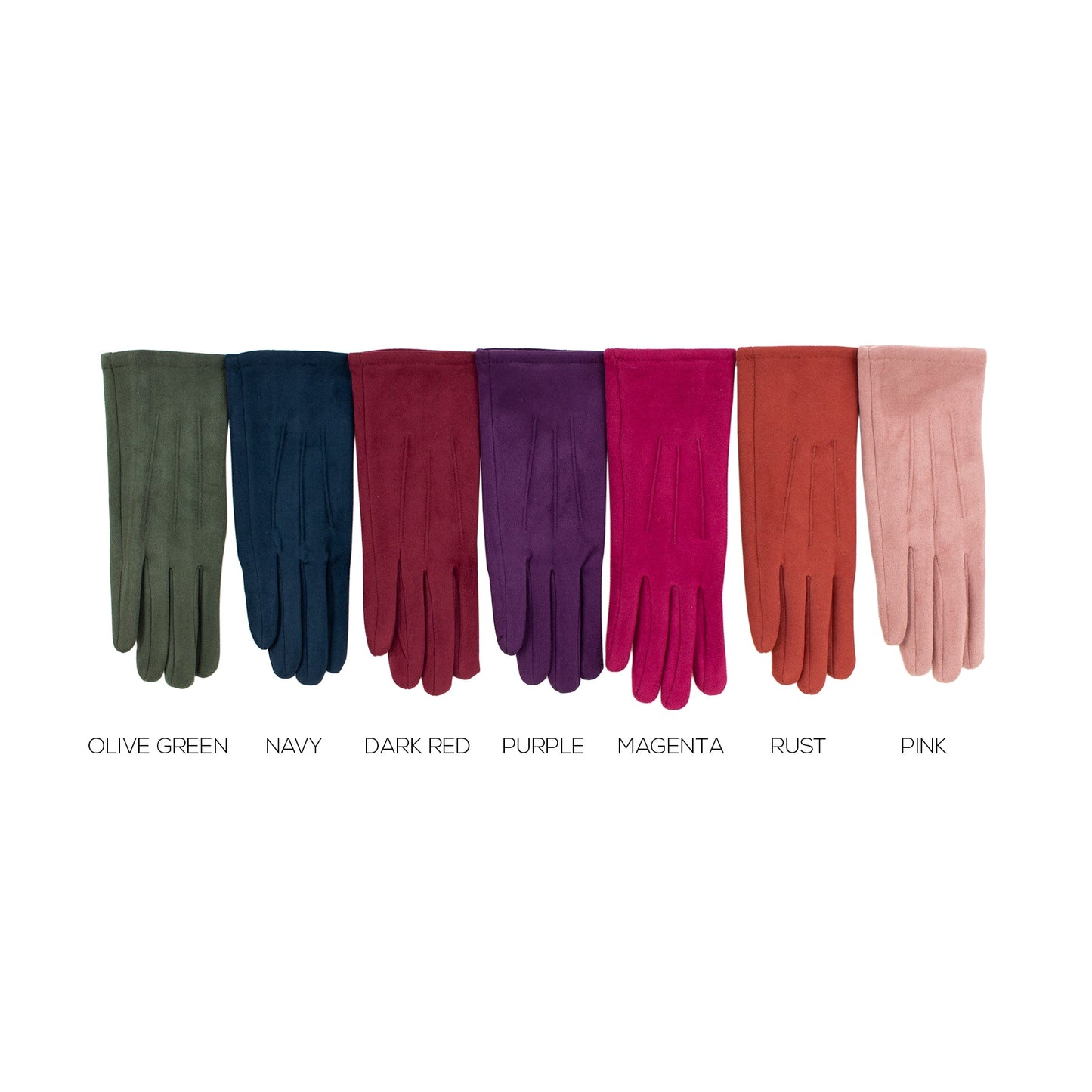 Soft Faux Suede Gloves - 11 Colours