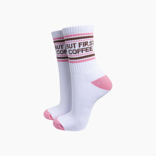 Organic Cotton Socks - But First, Coffee