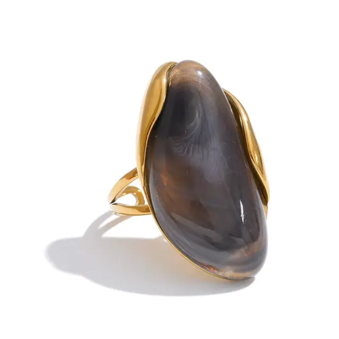 MG Stone Ring - Black