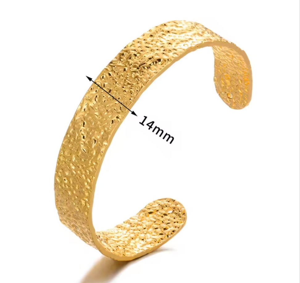 MG Foil Cuff Bracelet - Gold or Silver